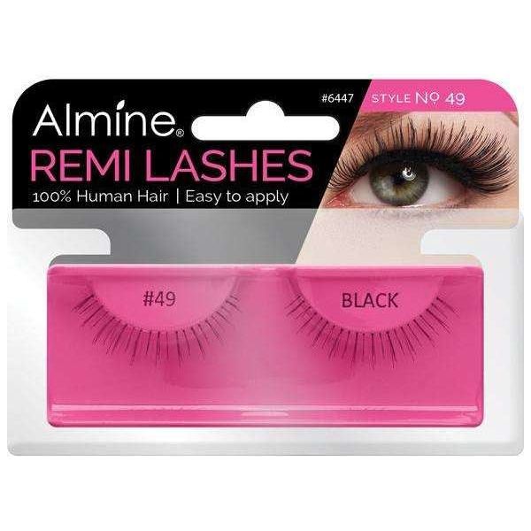 Almine Eyelashes Black 100% Remi Human hair