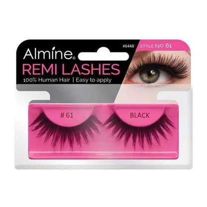 Almine Eyelashes Black 100% Remi Human hair