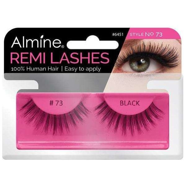 Almine Eyelashes Black 100% Remi Human hair