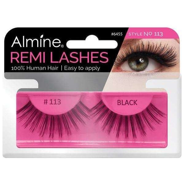 Almine Eyelashes Black 100% Remi Human hair