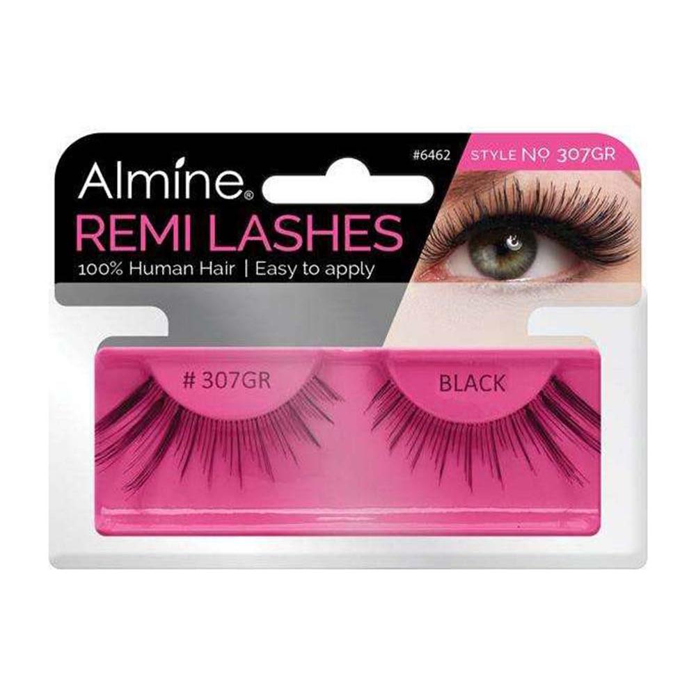 Almine Eyelashes Black 100% Remi Human hair