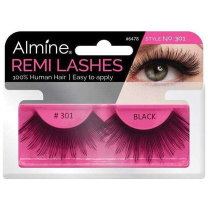 Almine Eyelashes Black 100% Remi Human hair