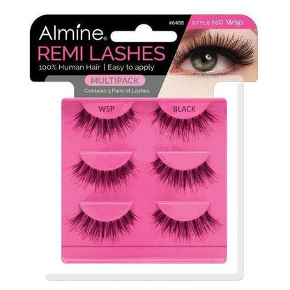 Almine Eyelashes Black 100% Remi Human hair