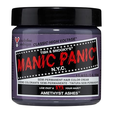 MANIC PANIC Classic Amethyst Ashes Semi Permanent Hair Color 4oz