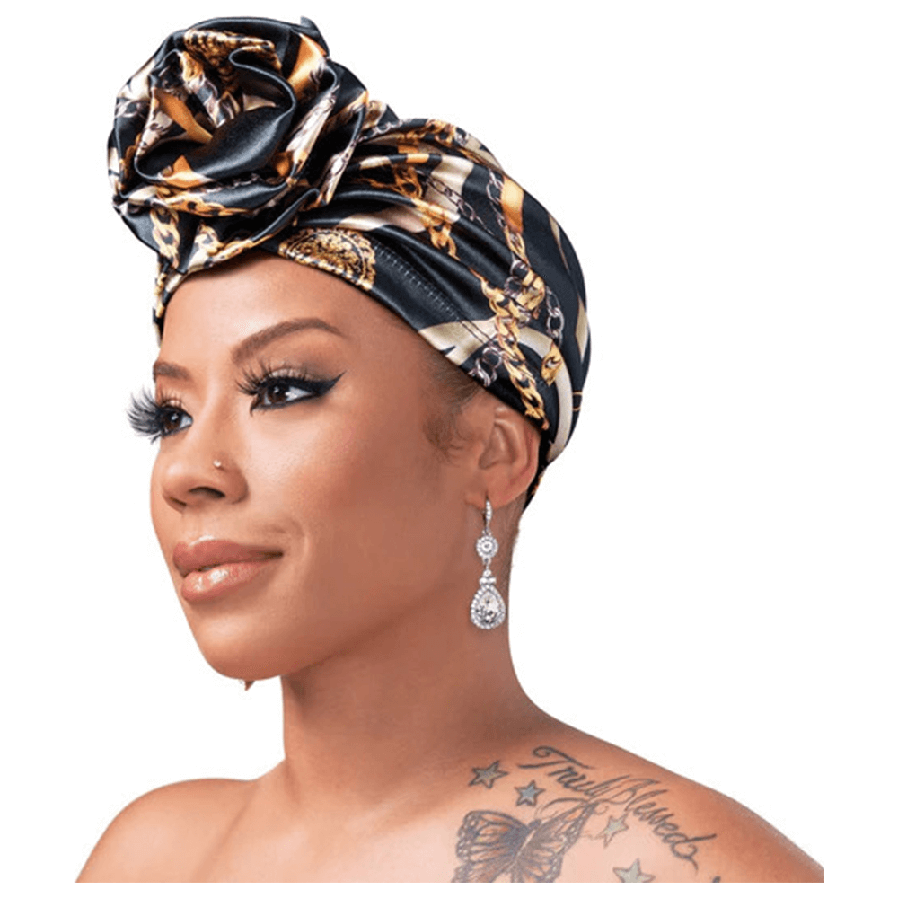 Red By Kiss Silky Luxe Keyshia Cole X Top Knot Turban - Black/Luxury