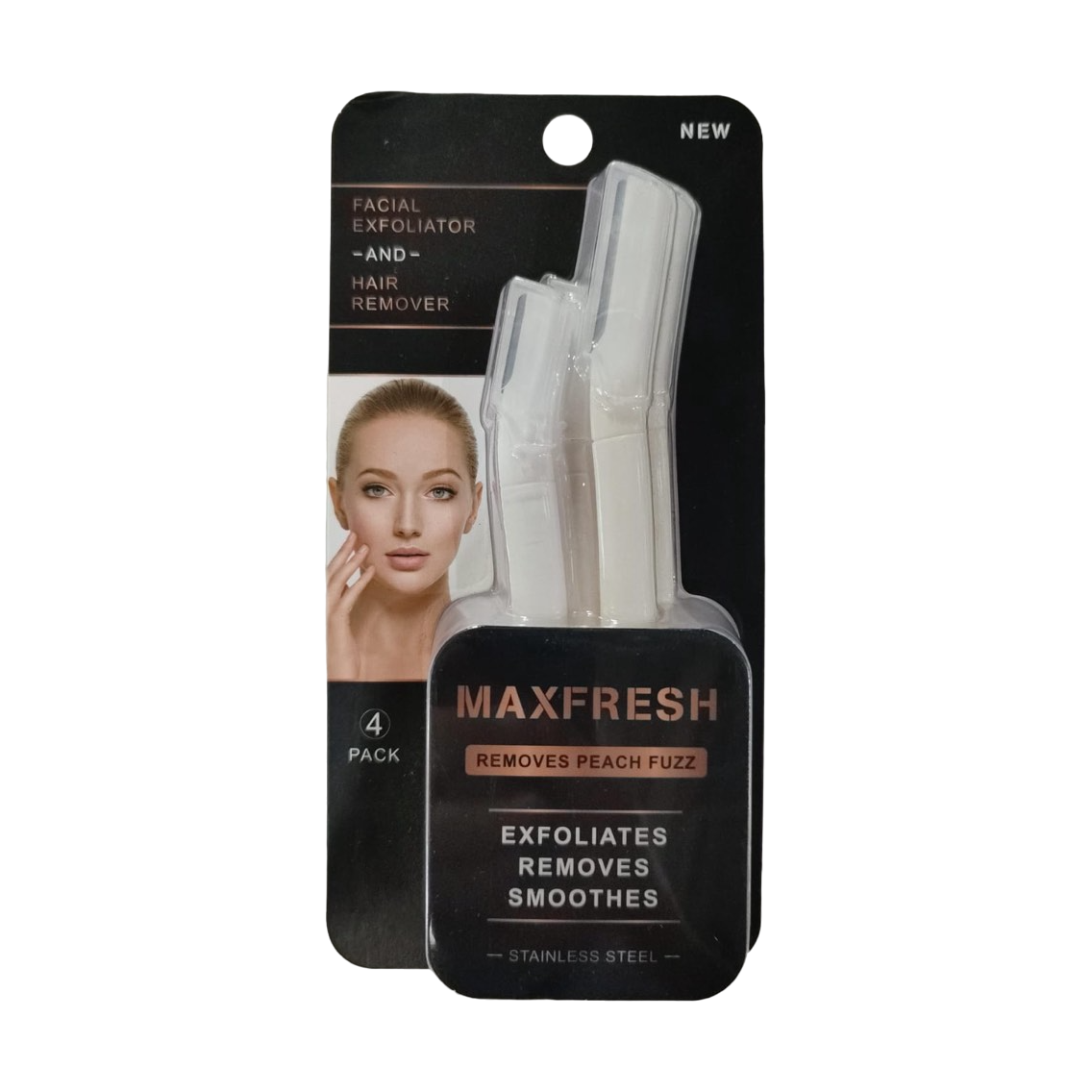 Dreamfix Maxfresh Eyebrow Razors 2 Long handles + 2 Short Handles