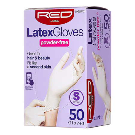 Red By Kiss Latex Gloves Powder-Free 50 Pcs S/M/L/XL