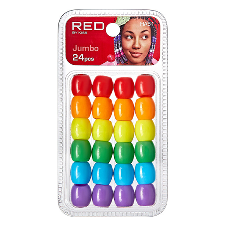 Red By Kiss Jumbo Hair Beads Jumbo 24pcs