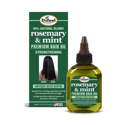 Difeel Rosemary &amp; Mint Premium Hair Oil With Biotin 75ml / 210ml