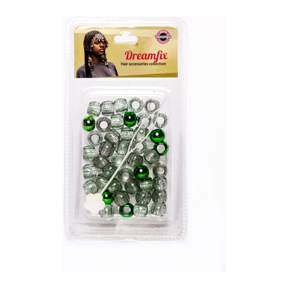 Dreamfix Plastic Hair Beads Double Color For Kids and Transparent