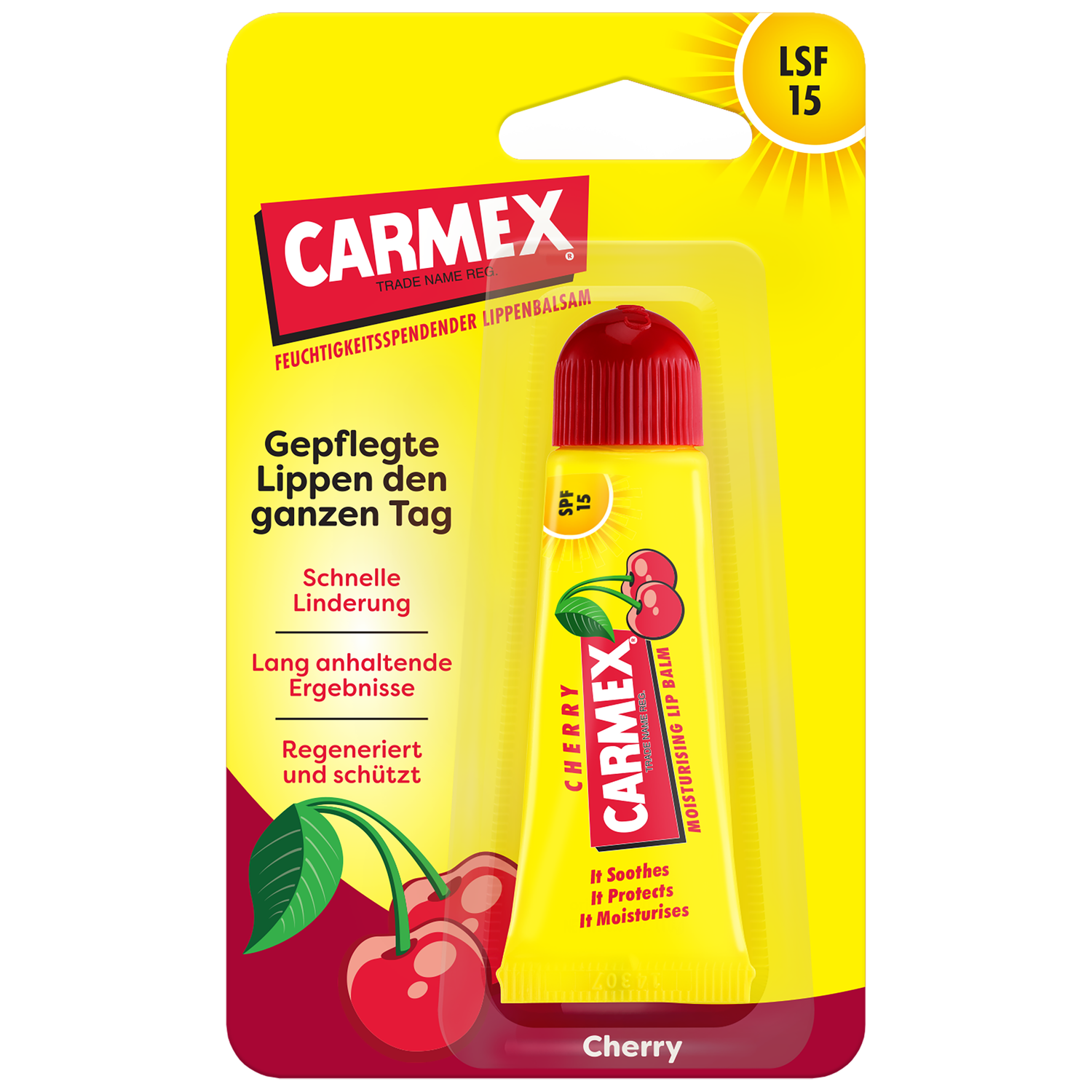 Carmex Naturally Stick Berry 12er - Lip Care for Dry Lips