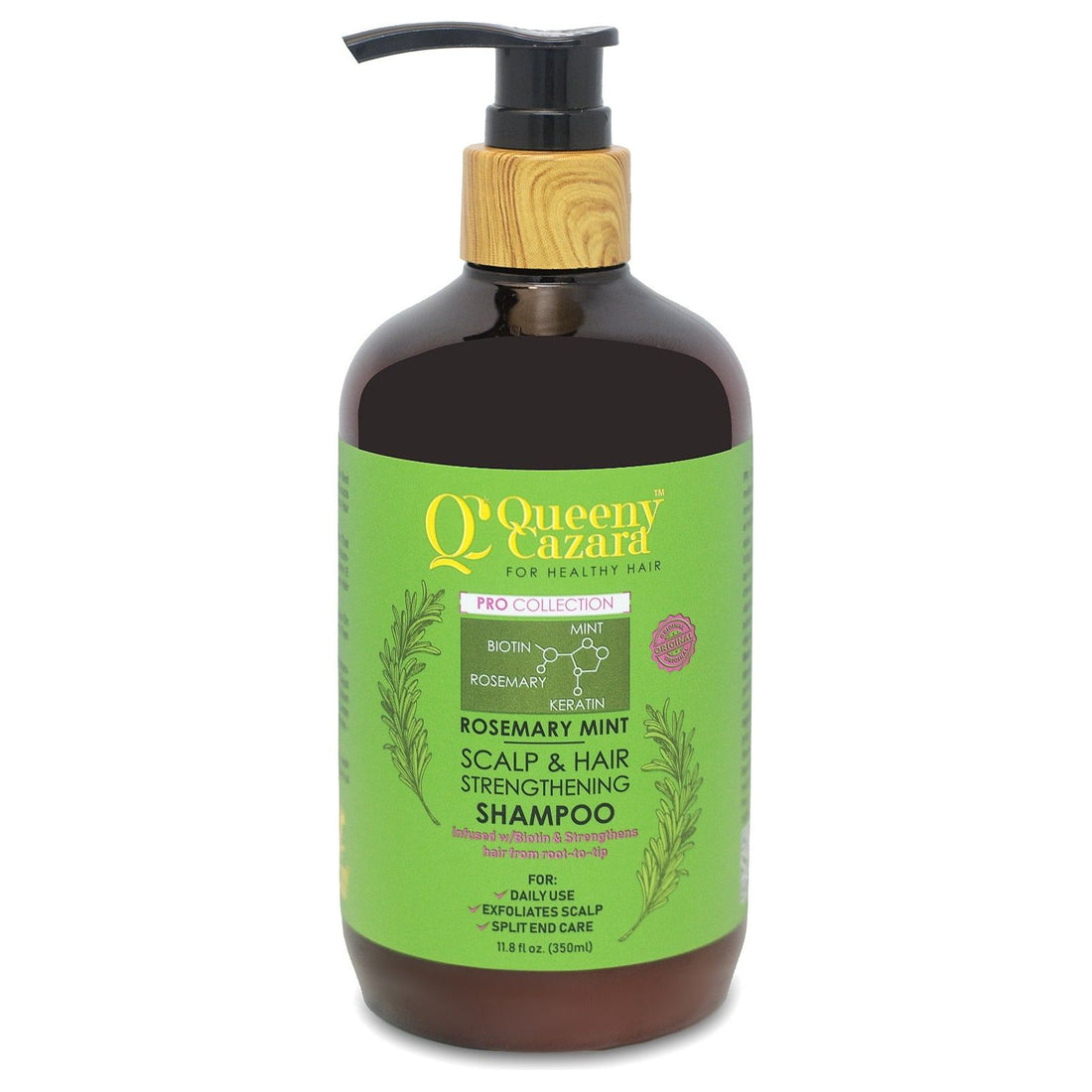 Queeny Cazara Rosemary Mint Shampoo Sculp and Hair Strengthing  350 ml