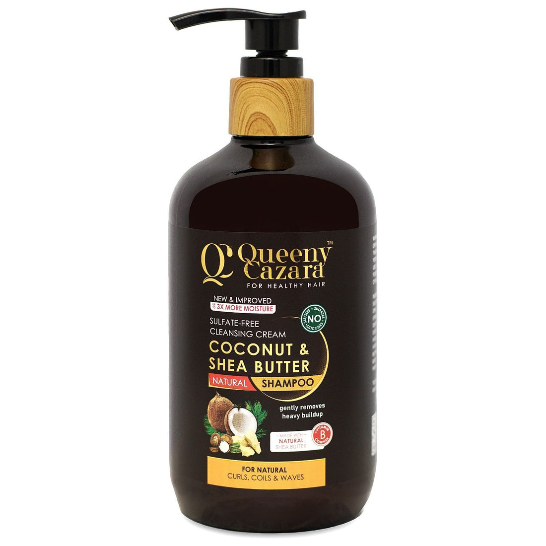 Queeny Cazara Coconut &amp; Shea Butter Shampoo 350 ml