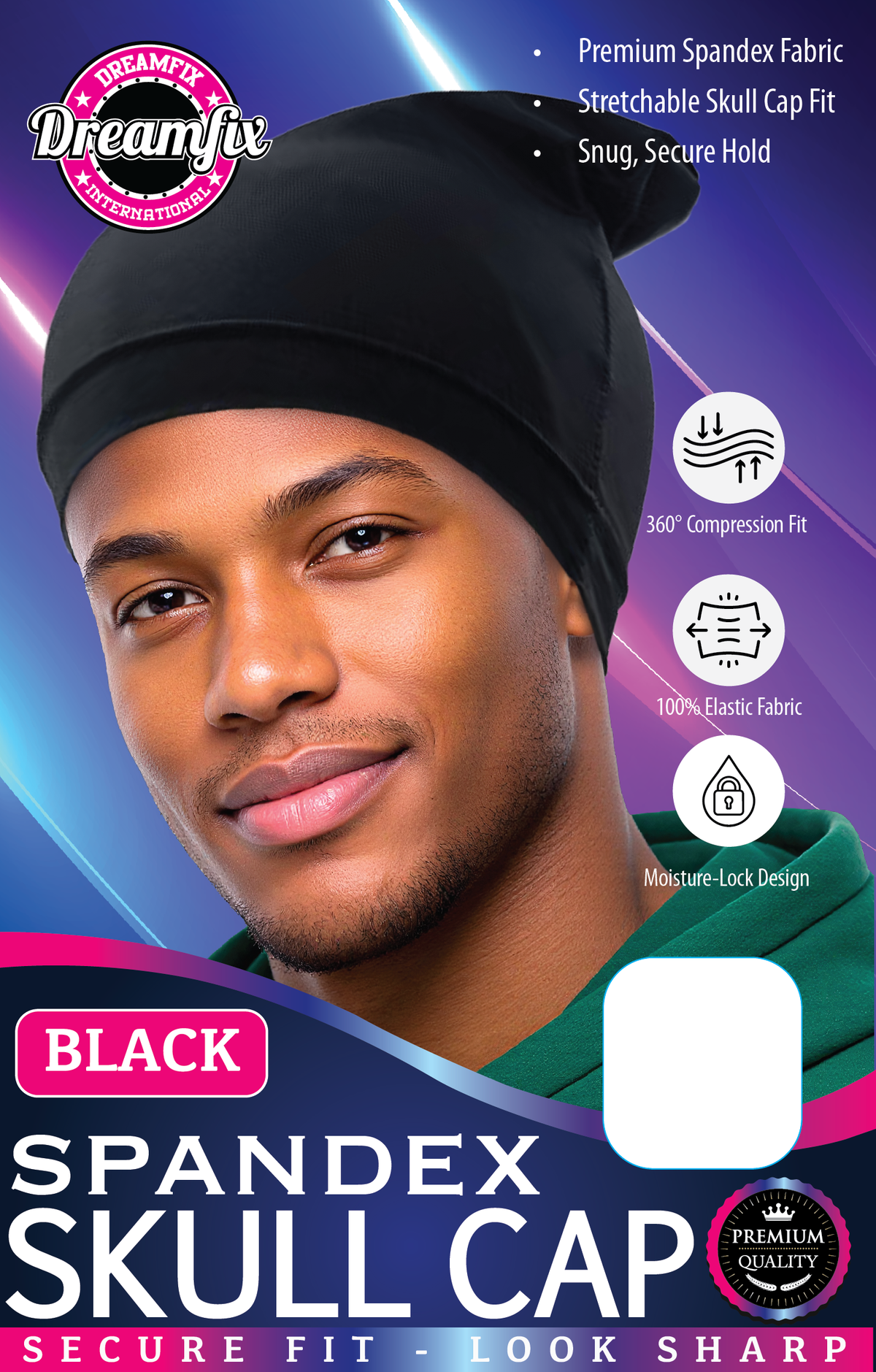 Dreamfix Spandex Skull Cap Black