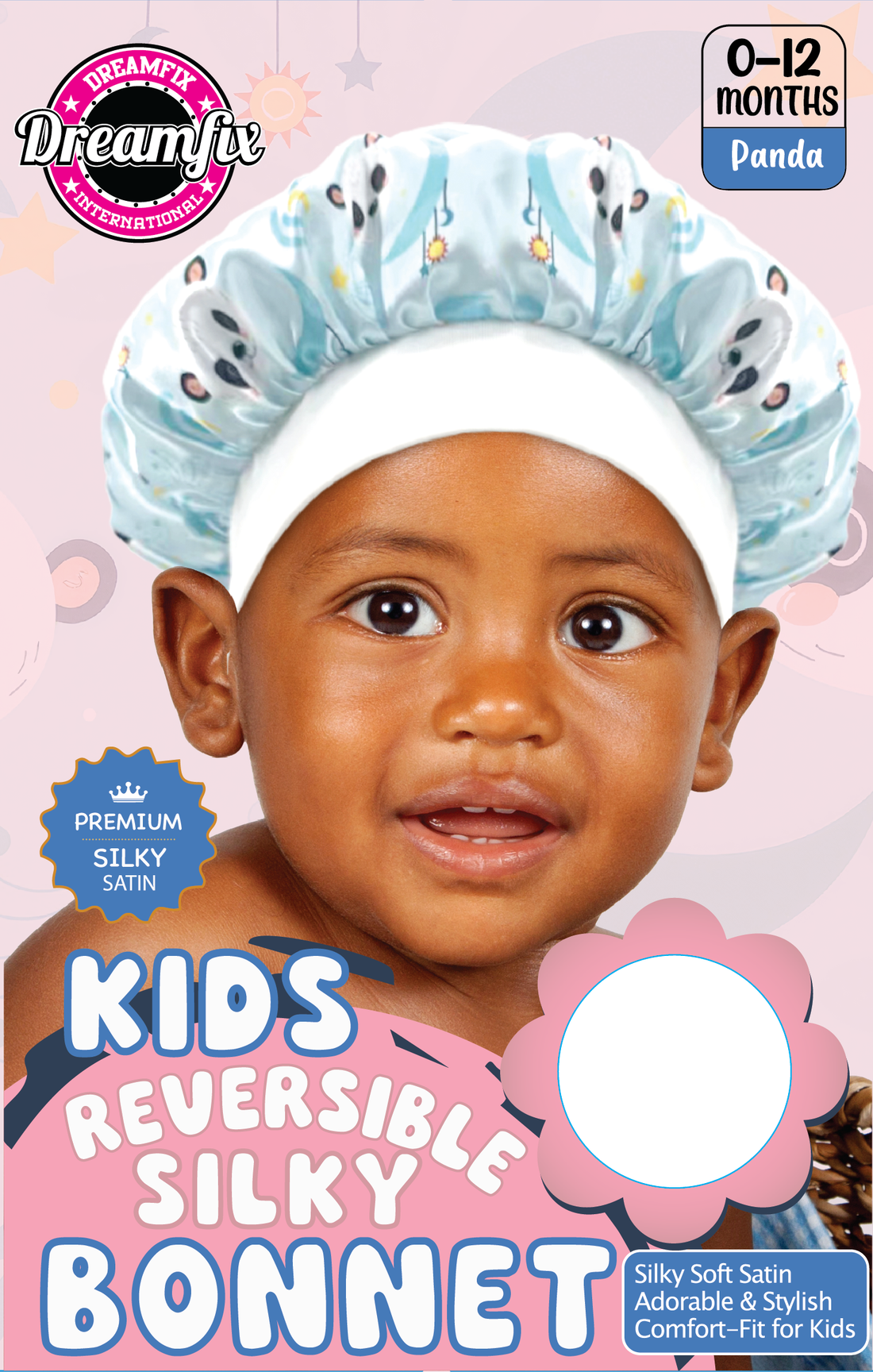Dreamfix Kids Reversible Silky Bonnet