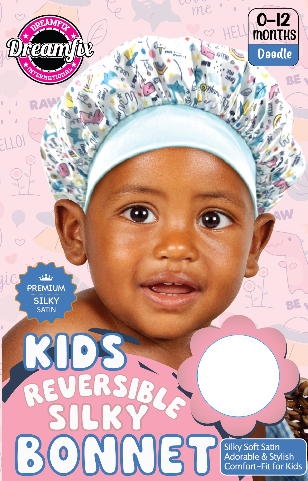 Dreamfix Kids Reversible Silky Bonnet