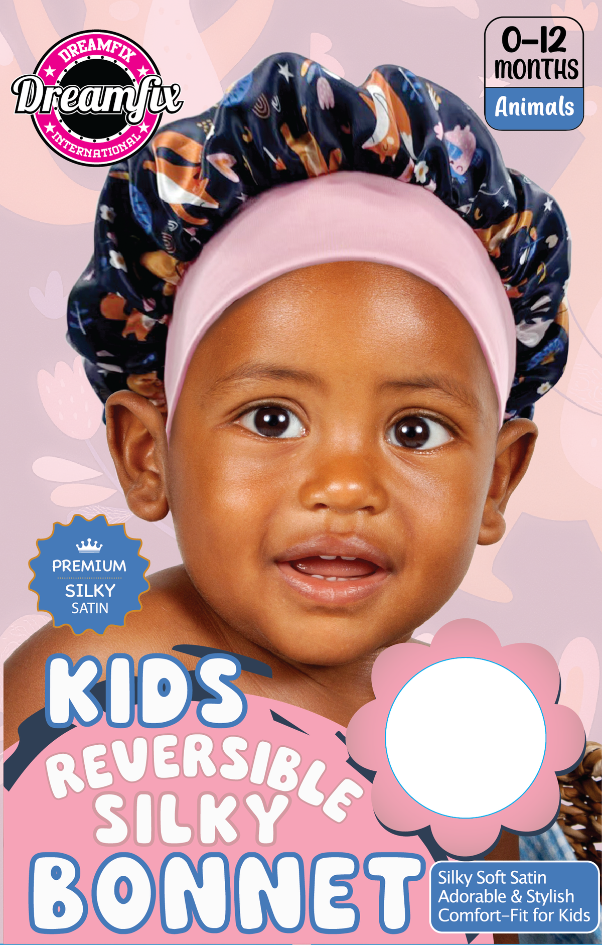 Dreamfix Kids Reversible Silky Bonnet