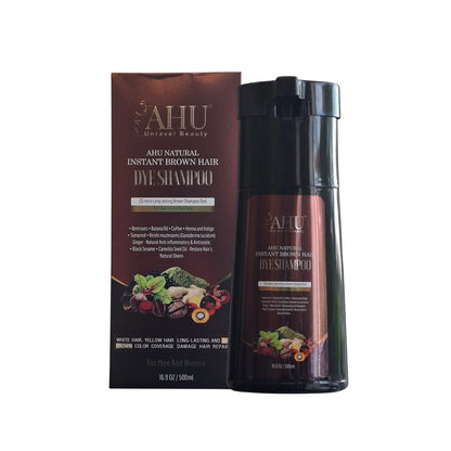 AHU Natural Instant Black Hair Dye Shampoo 500ml