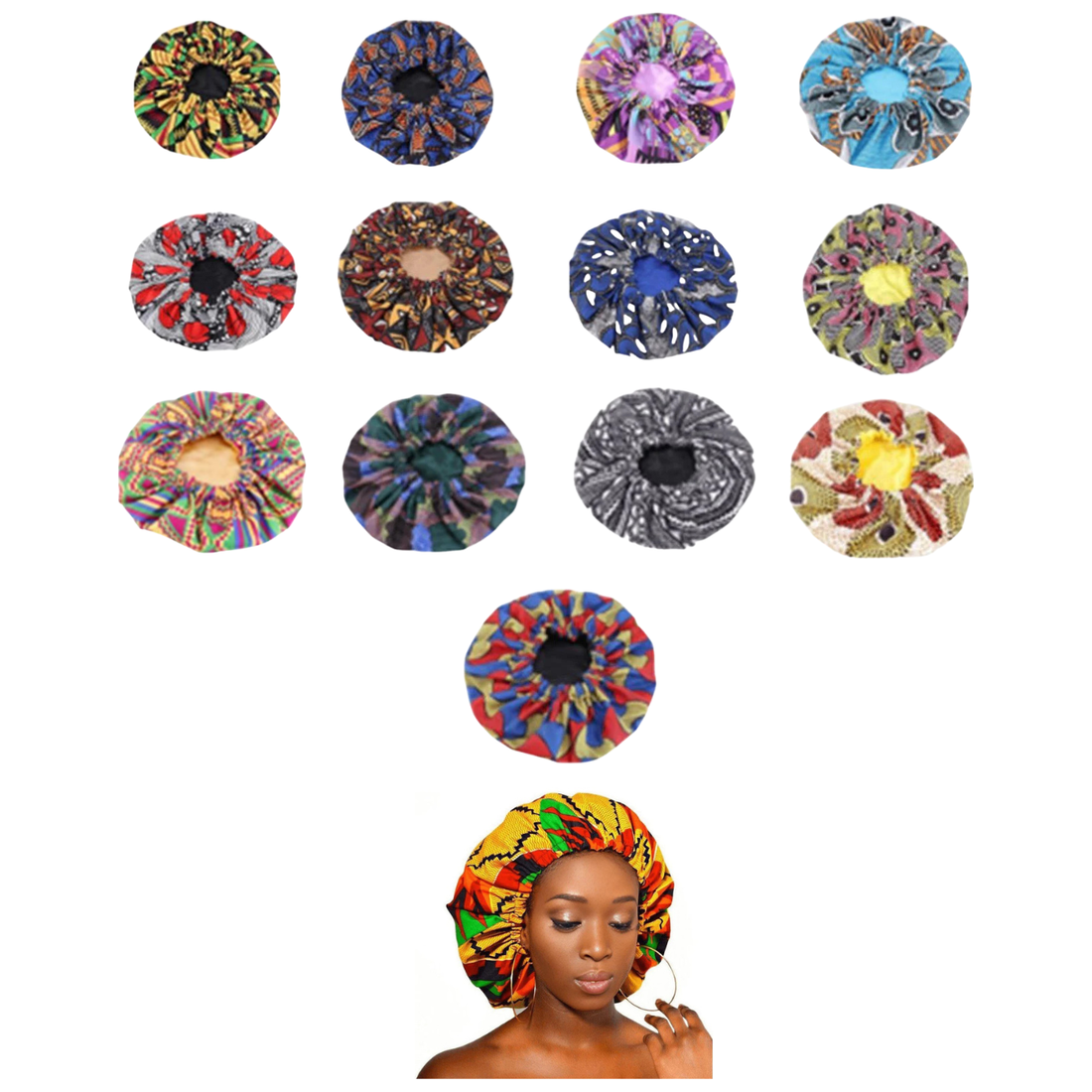 Dreamfix Ankara Print Bonnet Adult