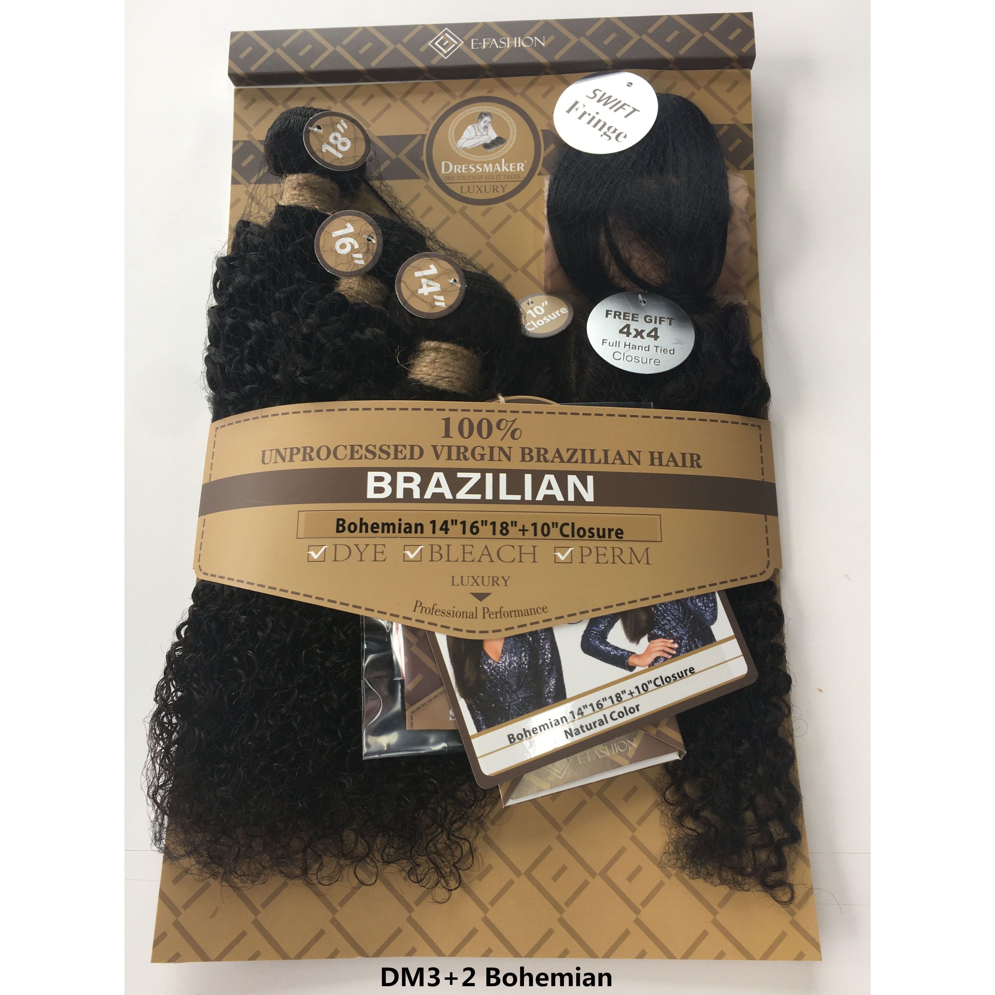 Dream Hair 100% Natural Brazilian Hair Top Tressen Natural Color 