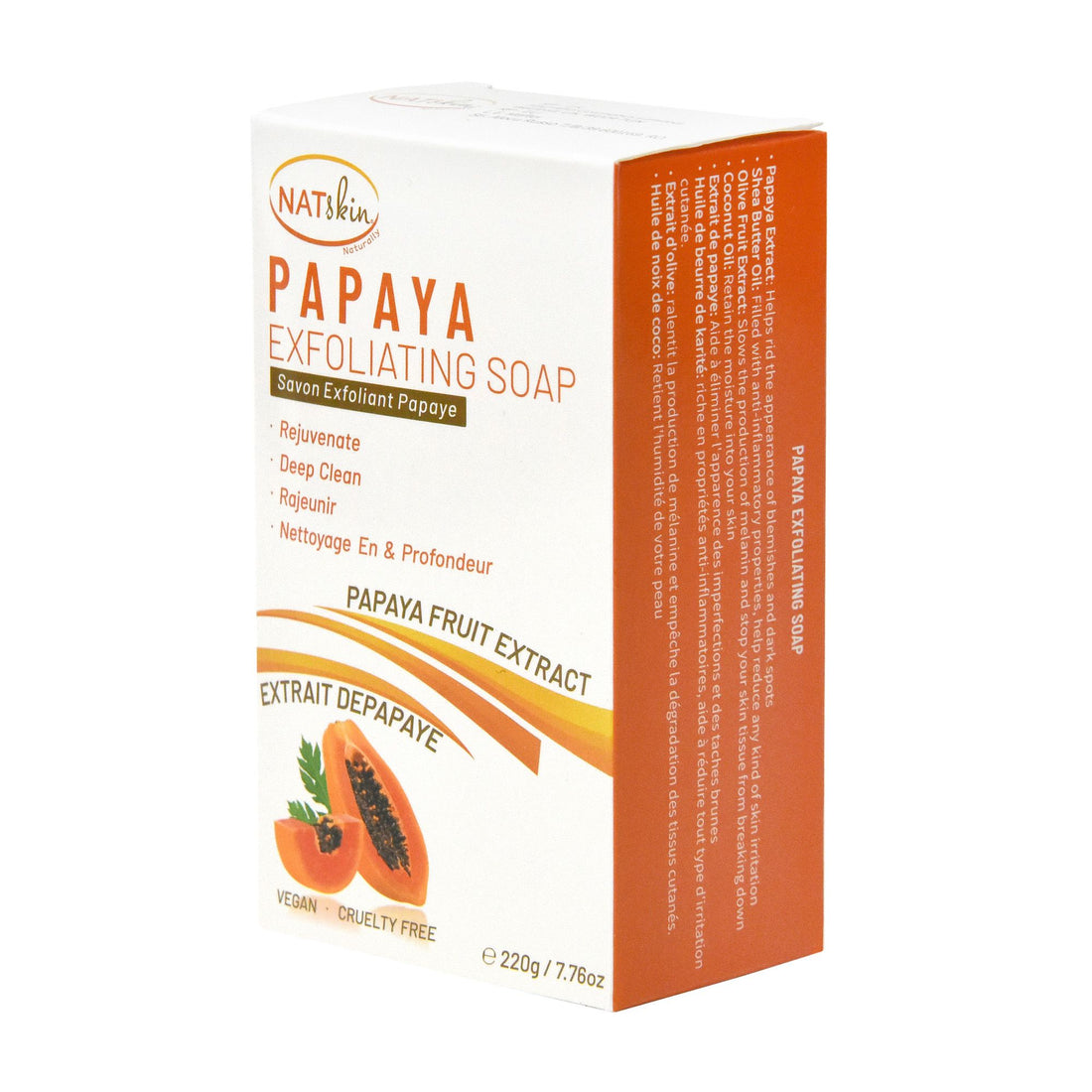 Natskin: Papaya Brightening &amp; Exfoliating Soap 220G