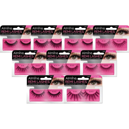 Almine Eyelashes Black 100% Remi Human hair