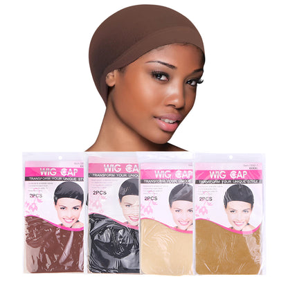 Dreamfix Wig Cap 2 pieces Per Pack Black/Brown/Dark Brown/Blonde