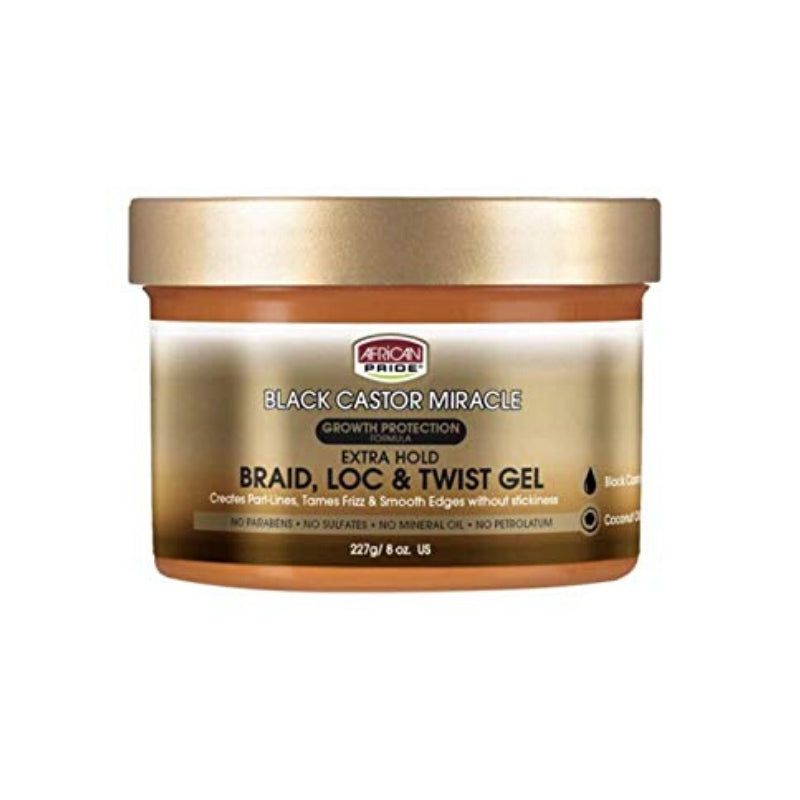 African Pride Black Castor Miracle Braid, Loc &amp; Twist Gel 227g - Gtworld.de