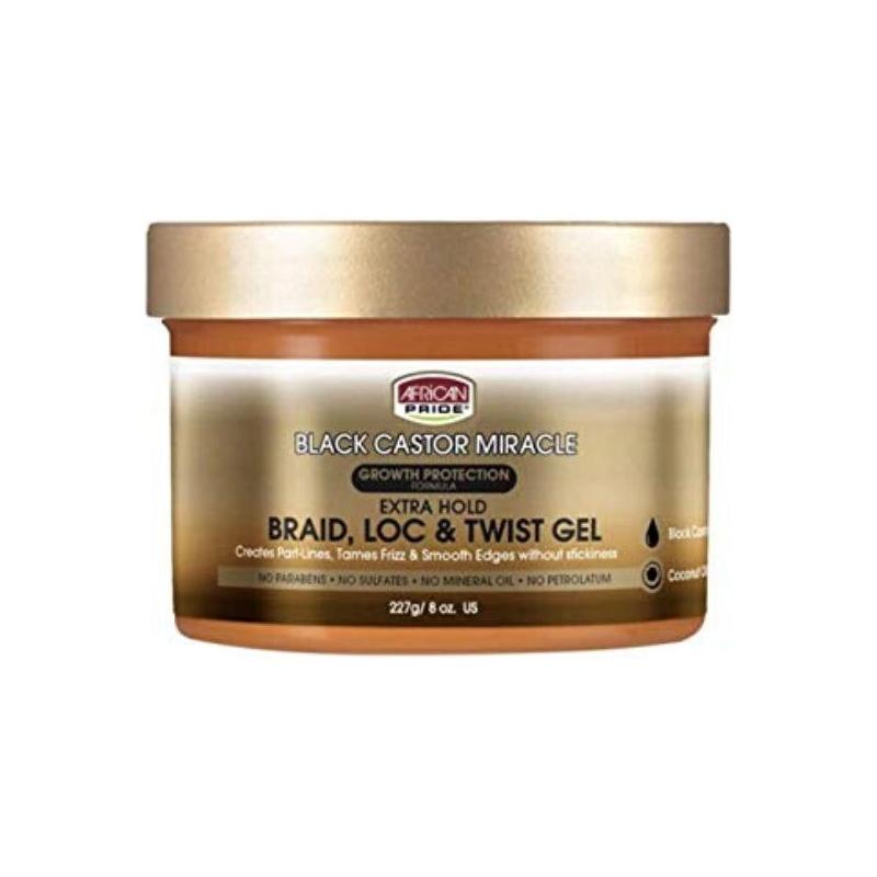 African Pride Black Castor Miracle Braid, Loc &amp; Twist Gel 227g - Gtworld.de