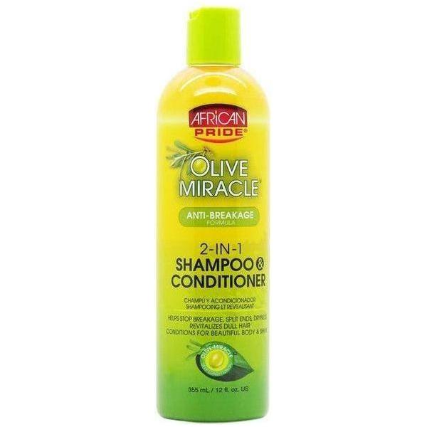 African Pride Olive Miracle Anti Breakage 2in1 Shampoo and Conditioner 355ml - Gtworld.de
