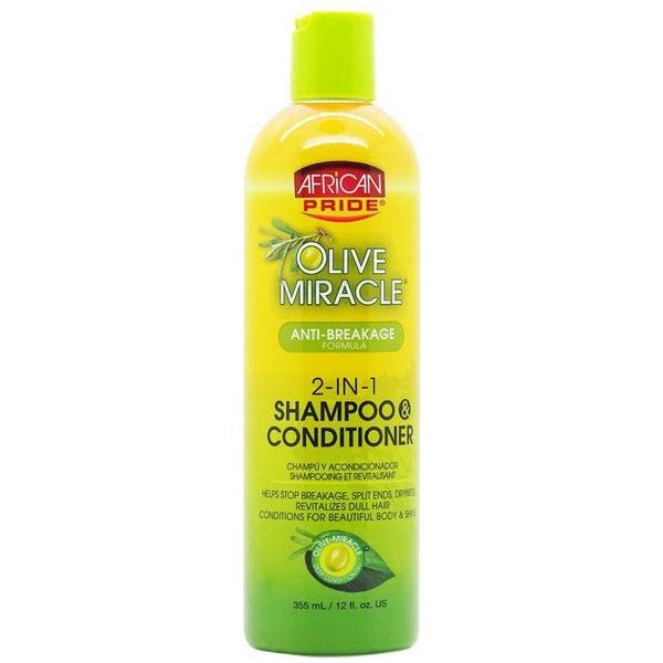 African Pride Olive Miracle Anti Breakage 2in1 Shampoo and Conditioner 355ml - Gtworld.de