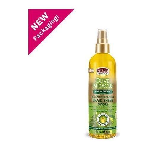 African Pride Olive Miracle Anti - Breakage Braid Sheen Spray 355ml - Gtworld.de