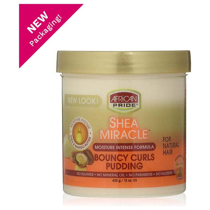 African Pride Shea Butter Miracle Moisture Intense Bouncy Curls Pudding 443ml - Gtworld.de