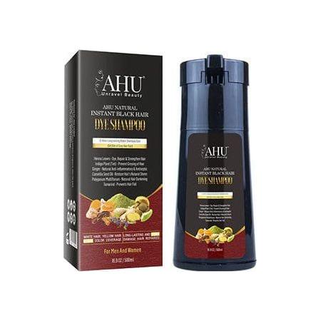 AHU Natural Instant Black Hair Dye Shampoo 500ml - Gtworld.de