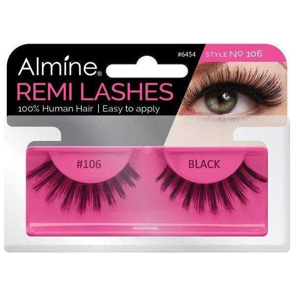 Almine Eyelashes (Style No.106) Black 100% Remi Human Hair - Gtworld.de