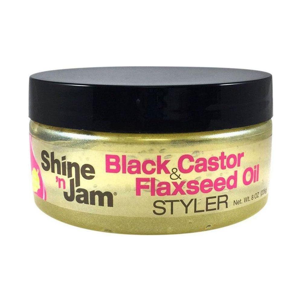 Shine-n-Jam Black Castor &amp; Flaxseed Oil Gel 236ml