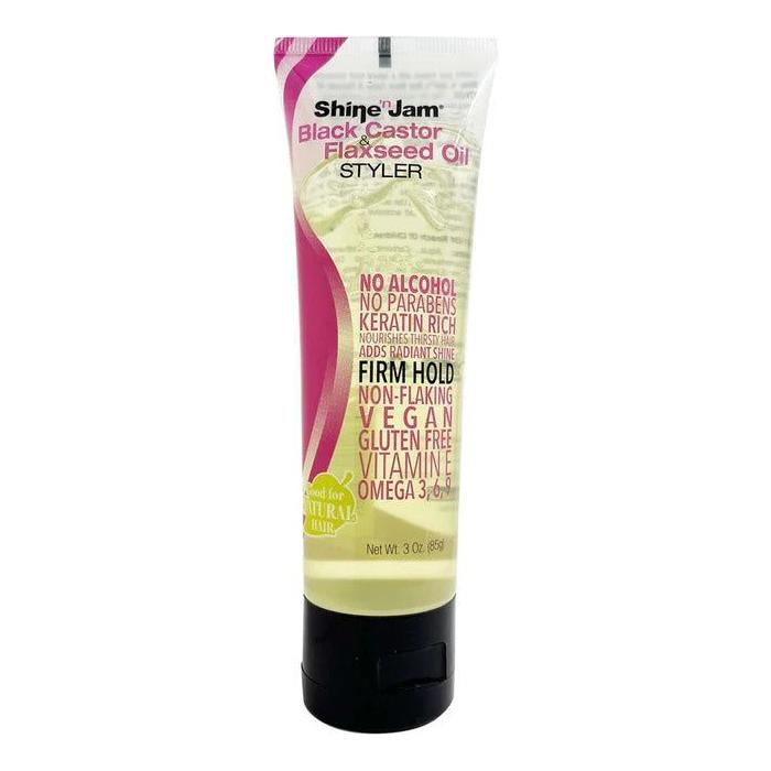 Shine-n-Jam Black Castor &amp; Flaxseed Oil Gel (Tube) 88ml