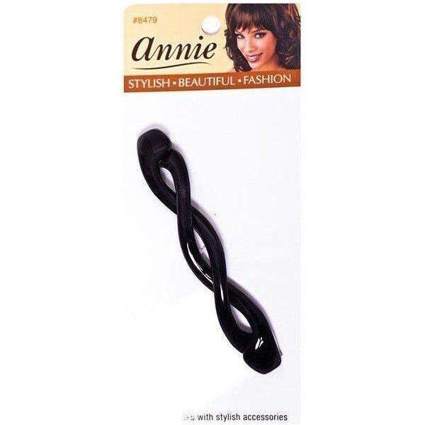 Annie Auto Barrette/Haarspange, 10Cm, Shiny Black - Gtworld.de