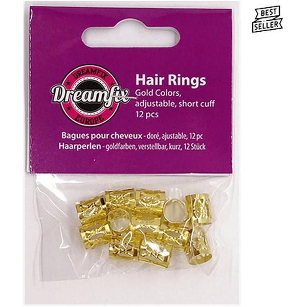 Bagues Pour Cheveux Hair Ring Gold 12pcs. - Gtworld.de