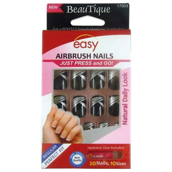 Nails 17503 Easy Airbrush Nails Just Press And Go! 20 nails, 10 sizes