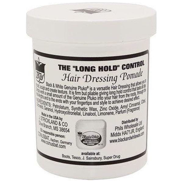 black & white genuine pluko hair dressing pomade 12 X Black & White Hair Dressing Pomade fro Long Hold Control Ultra white 200ml