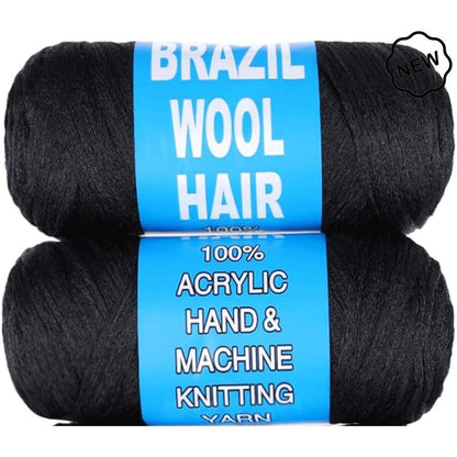 Brazil Wool Hair 100% Acrylic Hand &amp; Machine Knitting Yarn 