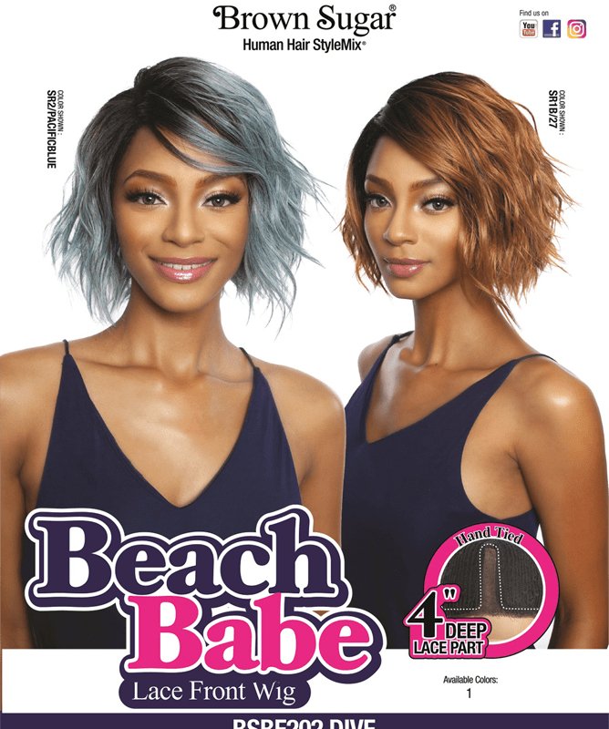 Brown Sugar Beach Babe Lace Front Wig Blended Human Hair Dive - Gtworld.de