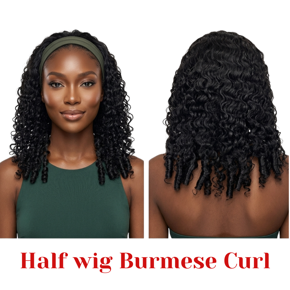 Dream Hair Half Wig Burmese Curl Natural color 16"/20"
