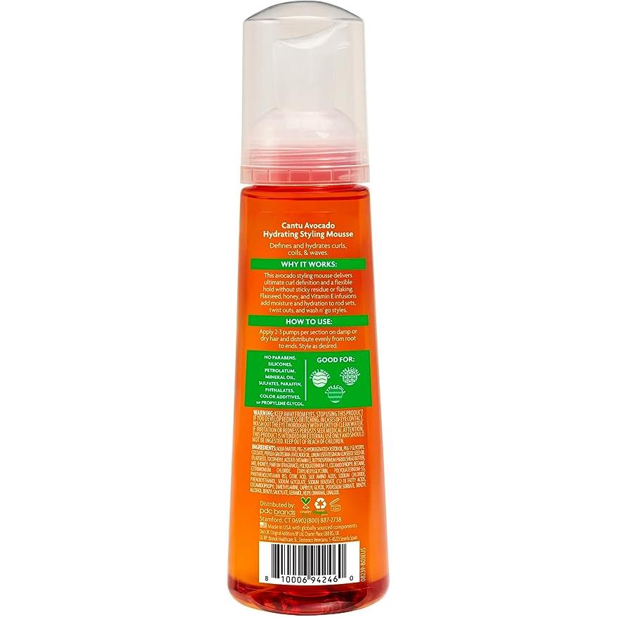 Cantu Avocado Hydrating Styling Mousse 248ml - Gtworld.de