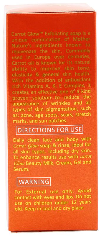 Carrot Glow Exfoliating Purifying Soap Skin Lightening with Carrot Oil &amp; Vitamin A,K,E Complex 200g - Gtworld.de