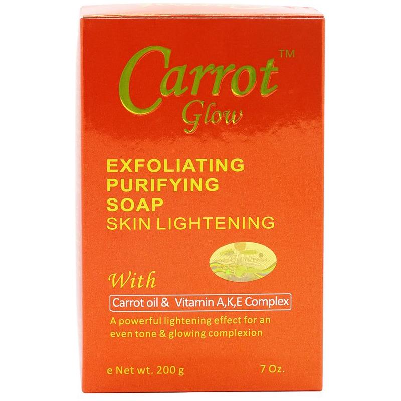 Carrot Glow Exfoliating Purifying Soap Skin Lightening with Carrot Oil &amp; Vitamin A,K,E Complex 200g - Gtworld.de