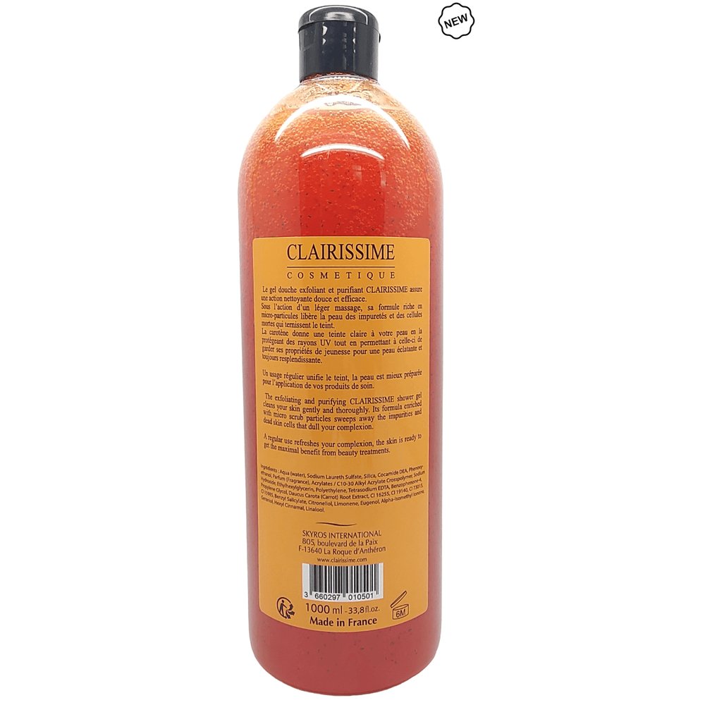 Clairissime Exfoliant Carrot Shower Gel 1000ml - Gtworld.de