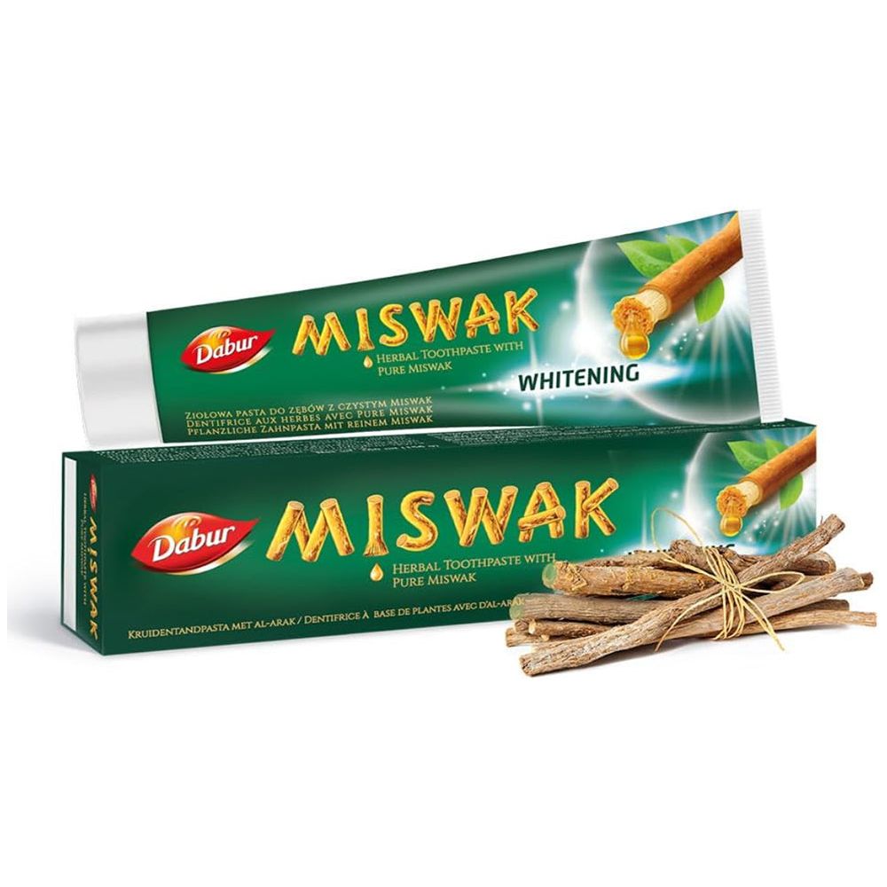 Dabur Miswak Herbal Whitening Toothpaste - 100g for Strong Teeth &amp; Brighter Smiles