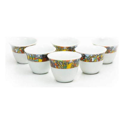 Coffee cups and coasters set of 6+6 - gtworld.de